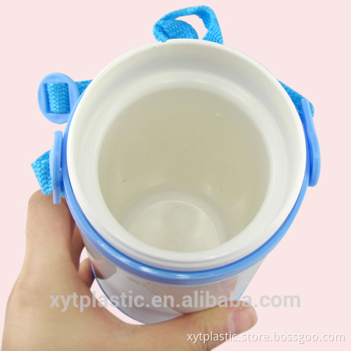 eco-friendly BPA free easy drinking plastic baby feeding bottle with handle manufacturer